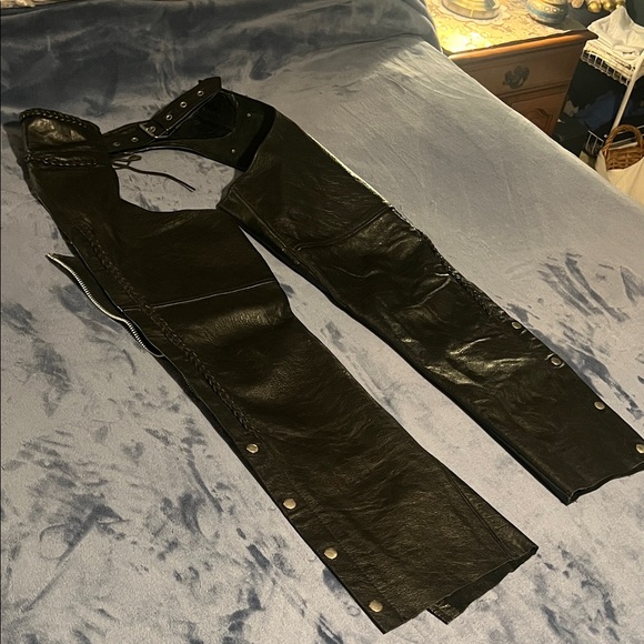Leather King Pants - Black Leather Chaps. Leather King.